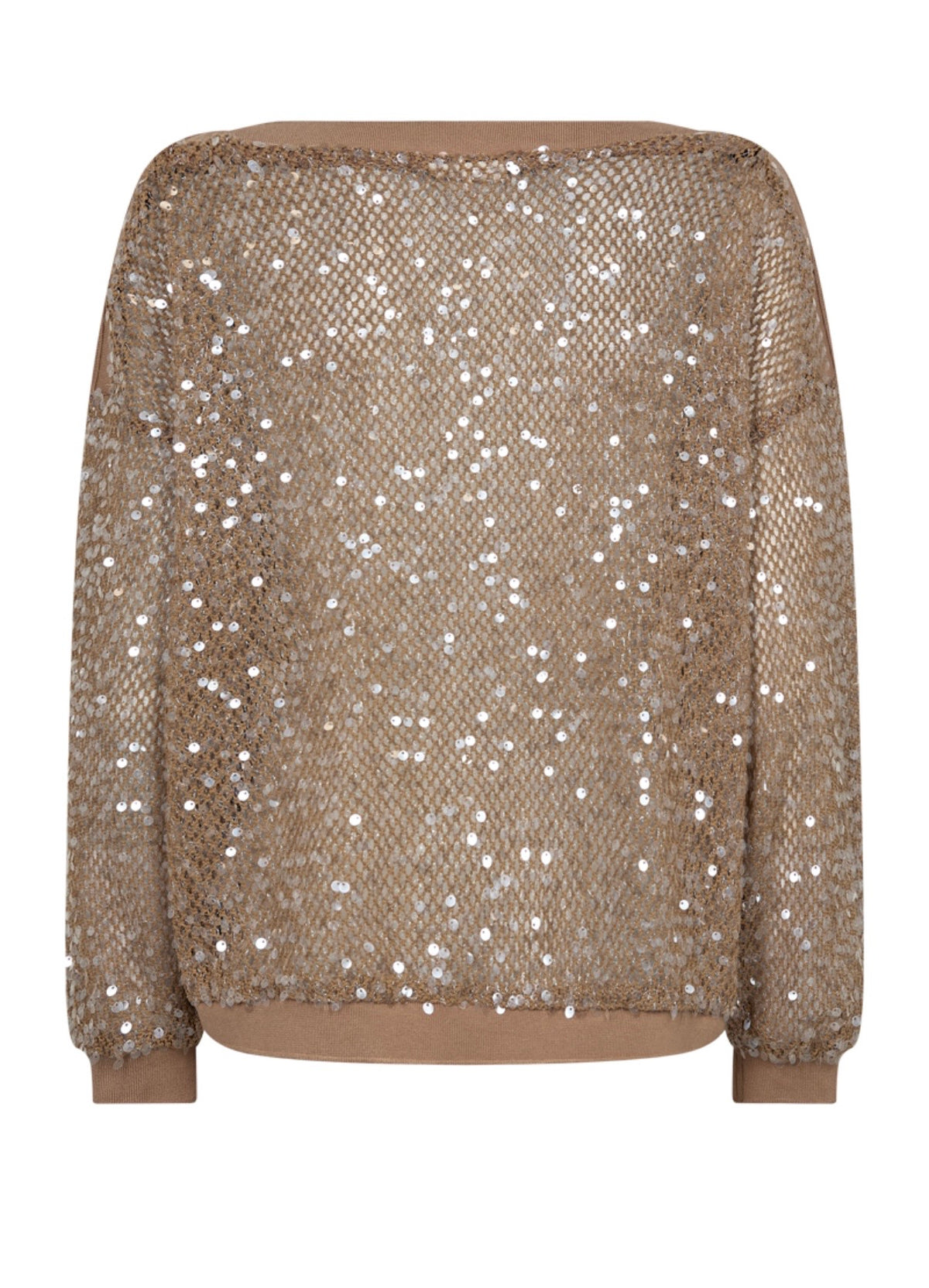 Freequent - Mesh fabric jumper with sequin - Fq 212195
