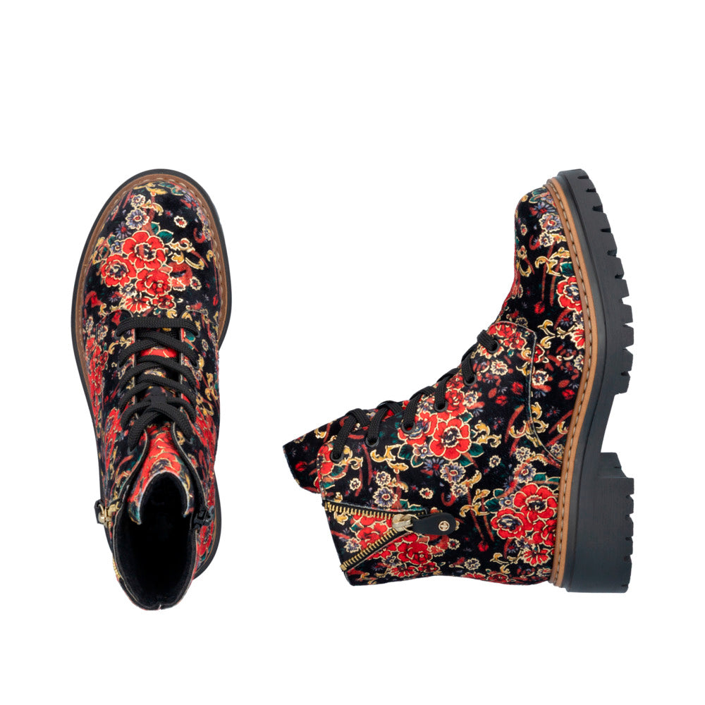 Rieker - Floral print ankle boot - Rie 72617-90