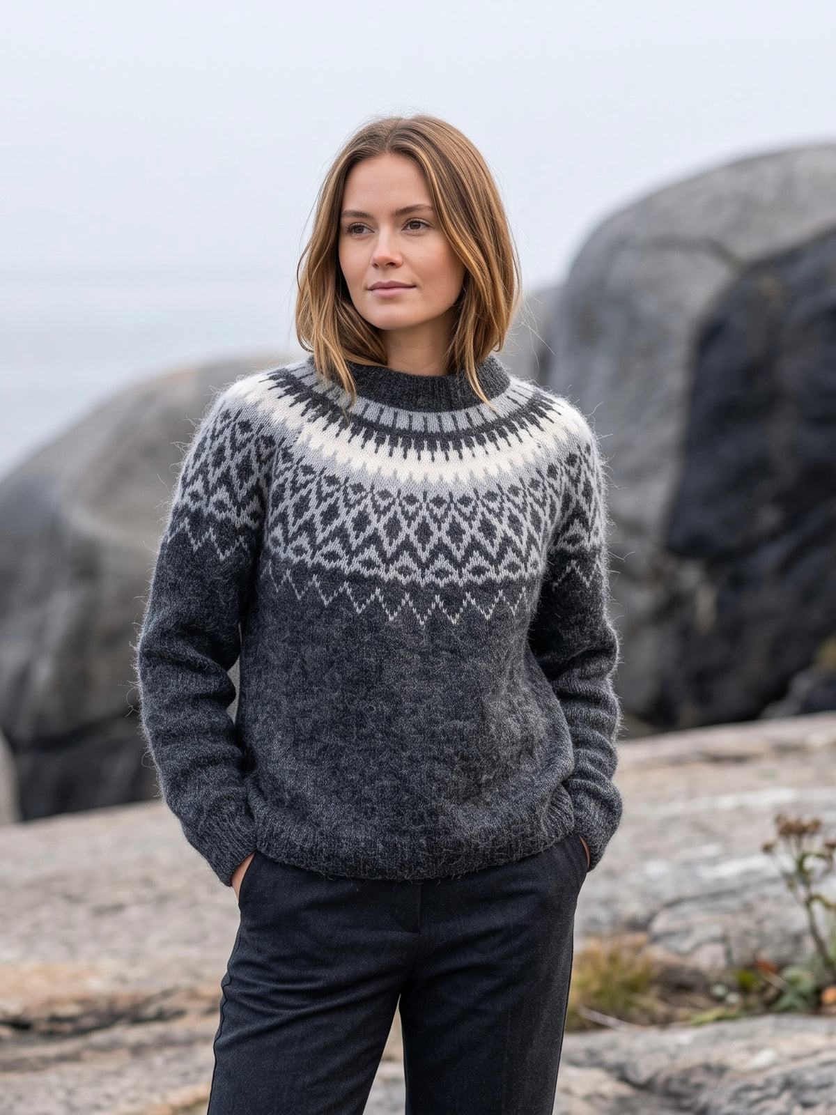 Carole - Print jumper - Car Vg692