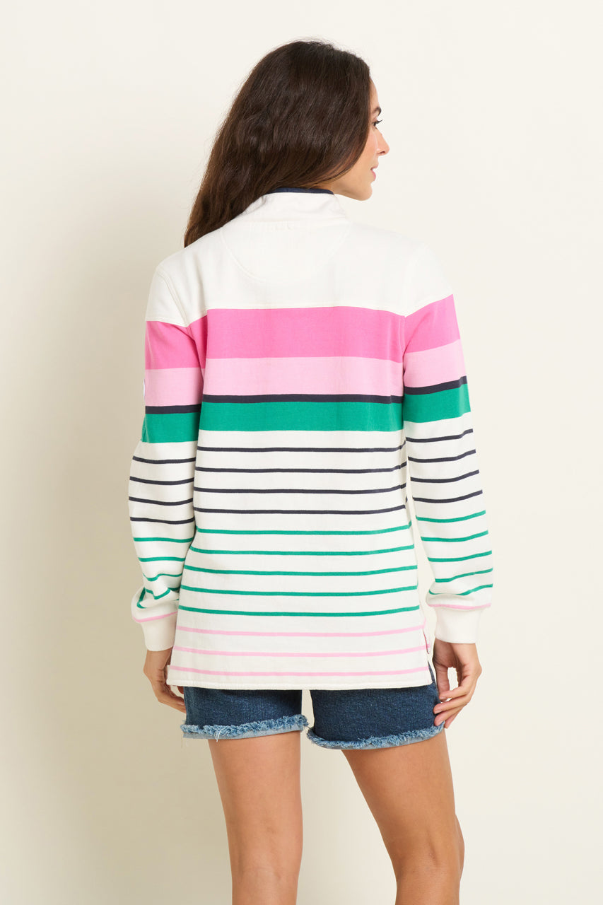 Brakeburn - Stripe Quarter Zip Sweater - 11377