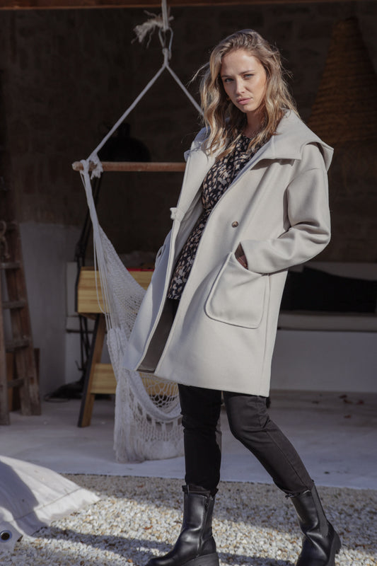 Actuelle - Hooded Duffle Coat - 23H047