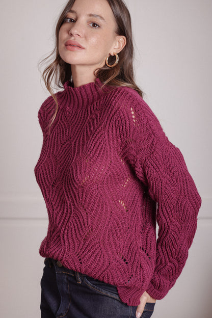 Actuelle - High Collared Sweater - 23h082