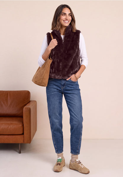 Street One - Fake fur waistcoat - St 220318