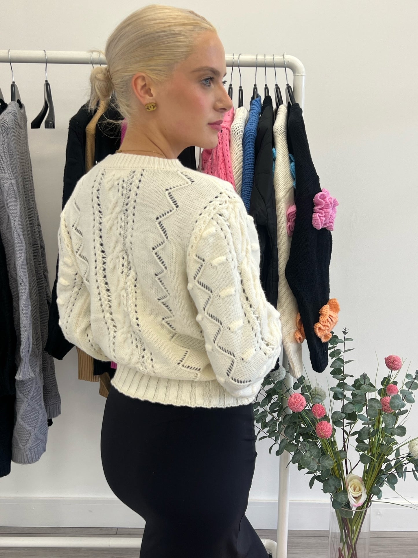 Lipstick -  Cropped Long sleeved Knit Jumper - ZM10003