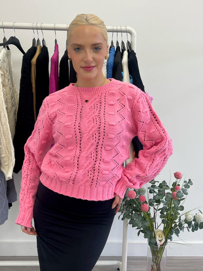 Lipstick -  Cropped Long sleeved Knit Jumper - ZM10003