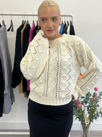 Lipstick -  Cropped Long sleeved Knit Jumper - ZM10003