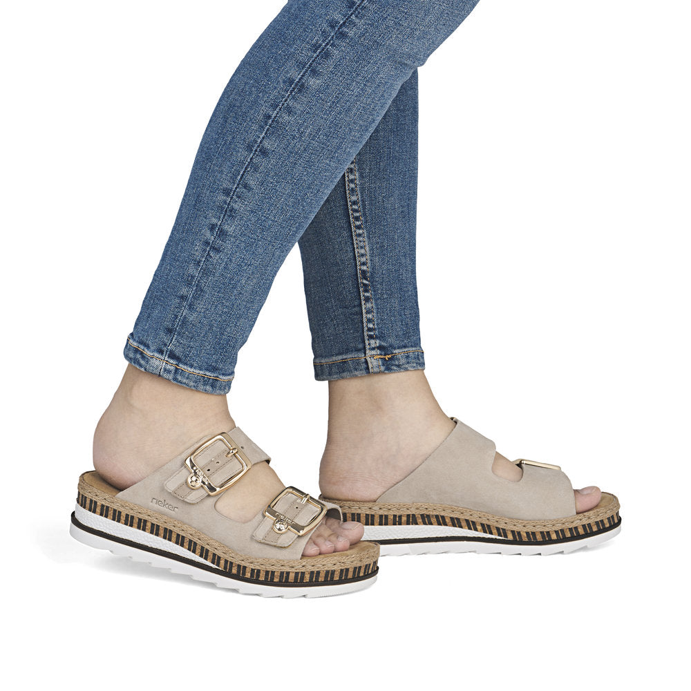 Rieker Dames V7953 slippers, Zwart, 39 EU Rieker Dames V7953 slippers, Zwart, 39 EU