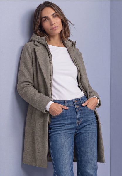 Street One - Reversible coat with hood - St 202256