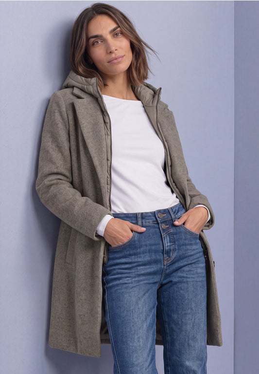 Street One - Reversible coat with hood - St 202256
