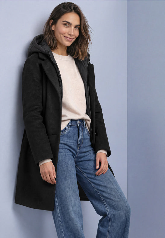 Street One - Reversible coat with hood - St 202256