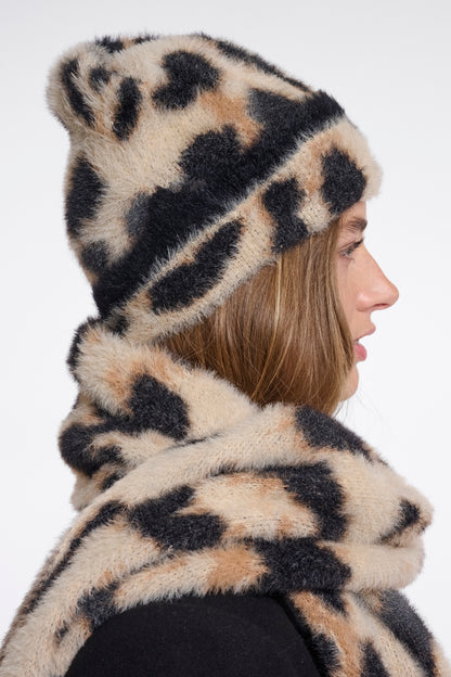 Rino & Pelle - Beanie with leopard print - R+p Raaza