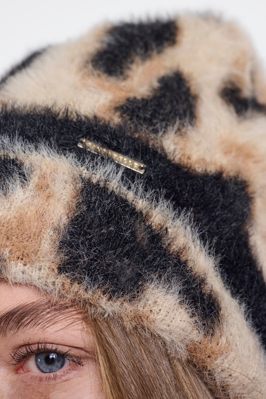 Rino & Pelle - Beanie with leopard print - R+p Raaza