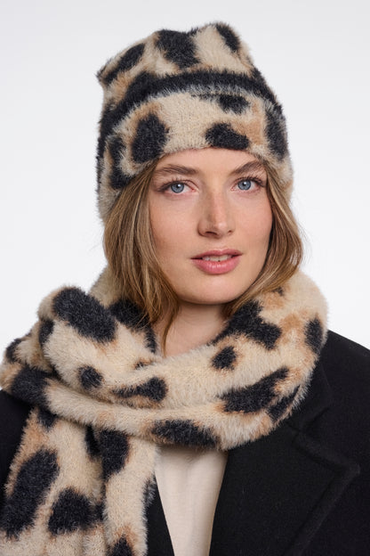Rino & Pelle - Beanie with leopard print - R+p Raaza