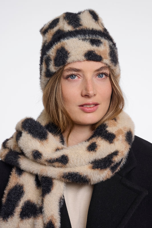 Rino & Pelle - Beanie with leopard print - R+p Raaza