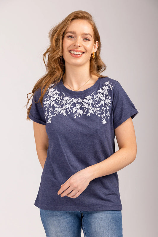 Mudflower - Embroidered Detail T-Shirt - 719