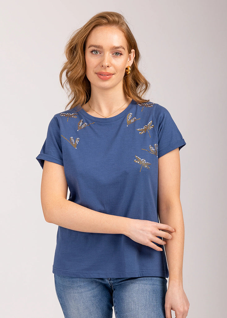 Mudflower - Dragonfly Embellished T-Shirt - 760