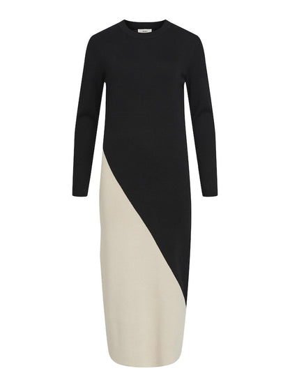 Object - Esterblock Lonsleeve Knit Dress - 23043008