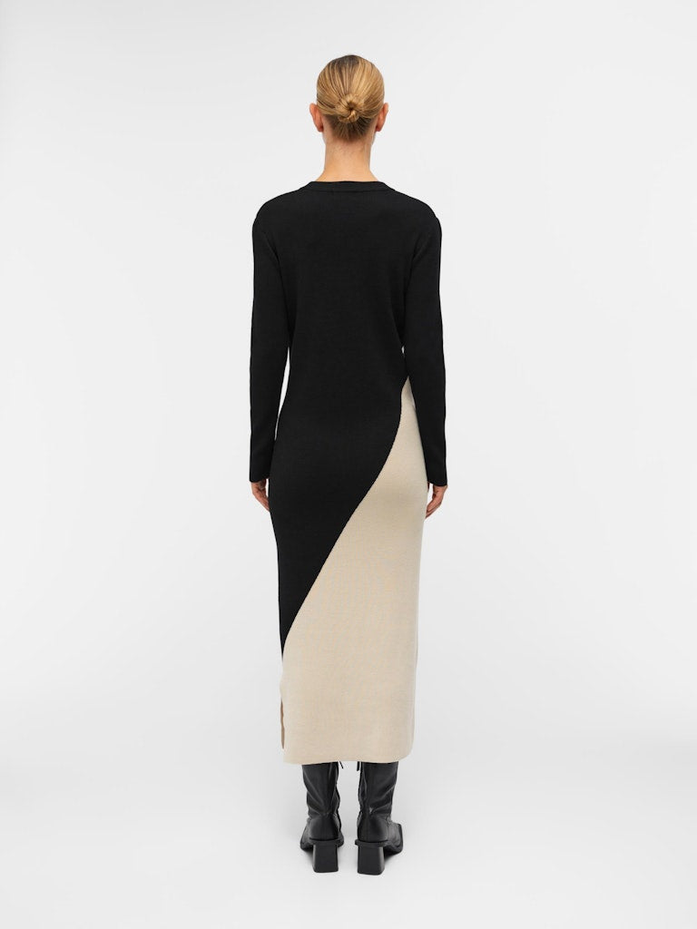 Object - Esterblock Lonsleeve Knit Dress - 23043008