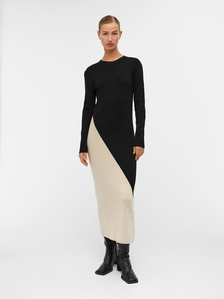 Object - Esterblock Lonsleeve Knit Dress - 23043008