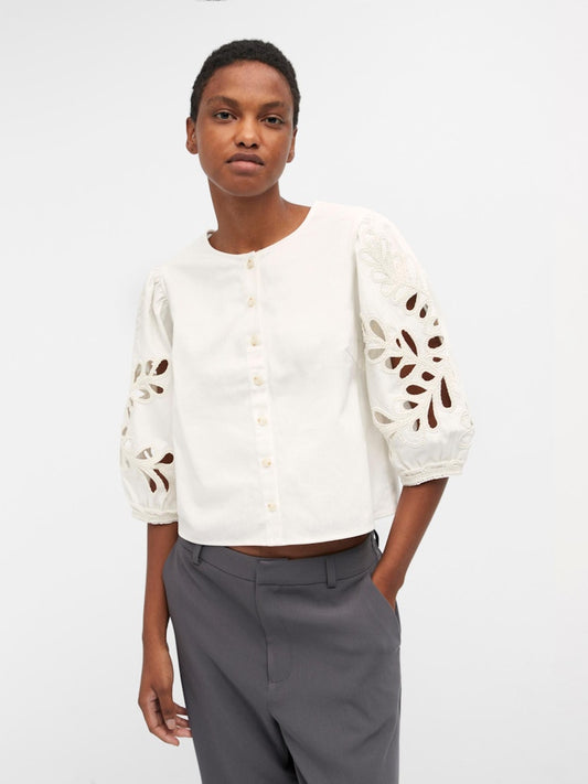 Object - Caro 2/4 Embroidered Top - 23043351