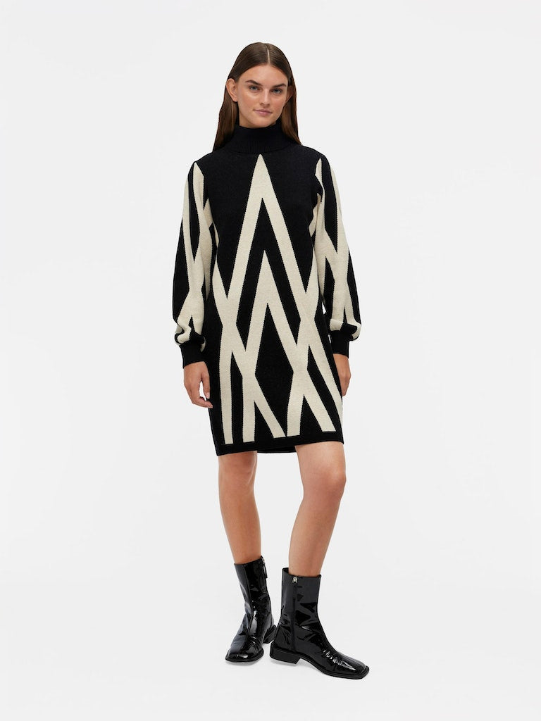 Object - Ray Longsleeve Knit Roll Neck Dress - 23041252