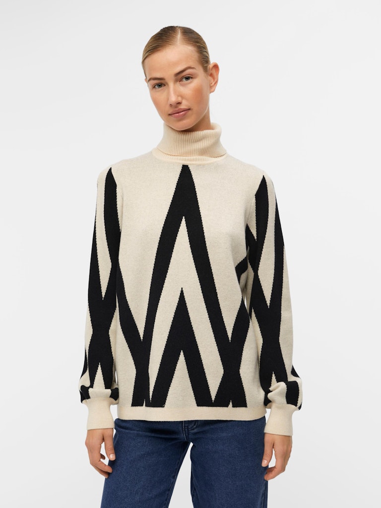 Object - Ray Longsleeved Knit Rollneck Pullover - 23043290