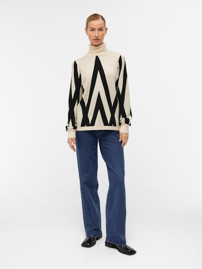 Object - Ray Longsleeved Knit Rollneck Pullover - 23043290