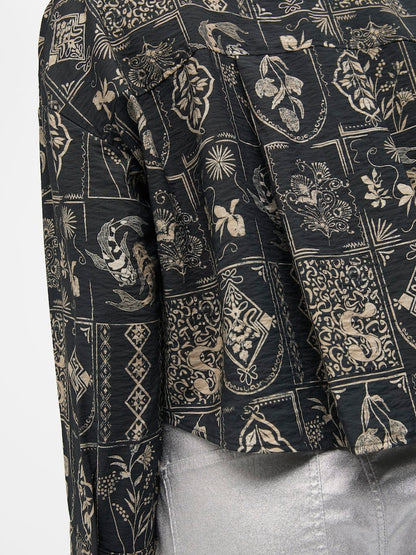 Object - Jeli Long-sleeved Cropped Shirt - 23044344