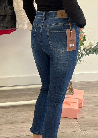 Carole - 7/8 Legged Zip End Jeans - 2682