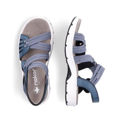 Rieker - Low Wedge Velcro Sandals - V9871