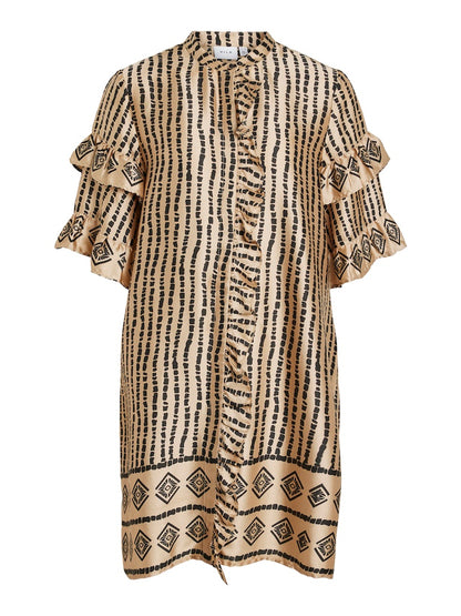Vila - Half Sleeved Frill Dress - 14101927