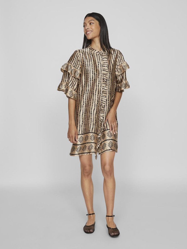Vila - Half Sleeved Frill Dress - 14101927