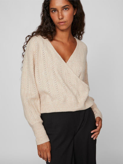 Vila - Beda Longsleeved Wrap Top - 14087711