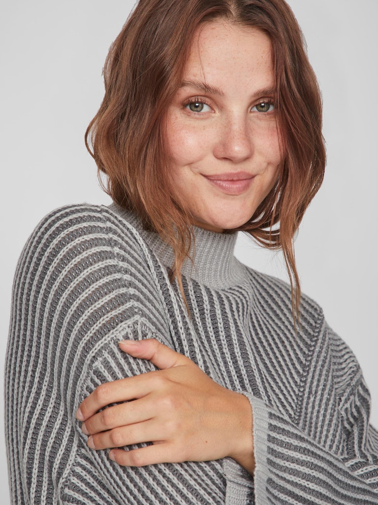 Vila - Dubline Longsleeved Highneck Knit Top - 14089906