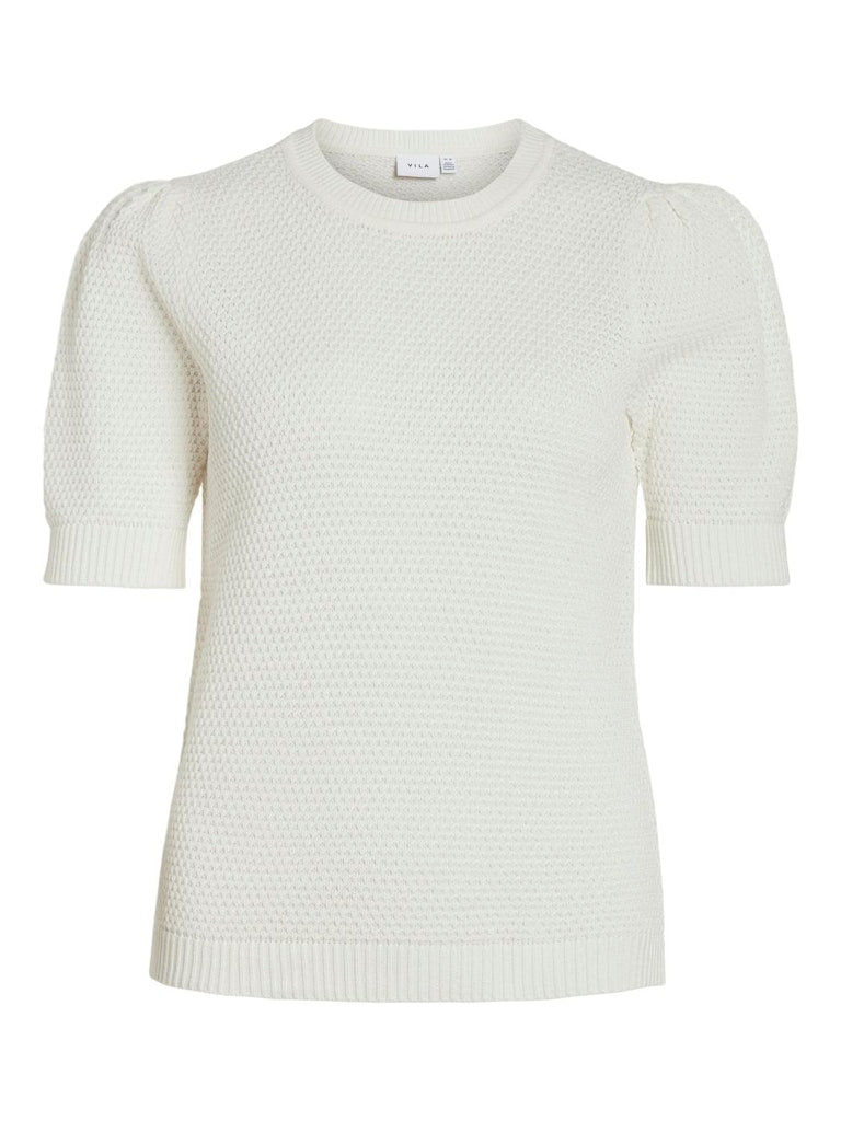 Vila - Alo O-Neck Short-sleeved Knit Top - 14084421