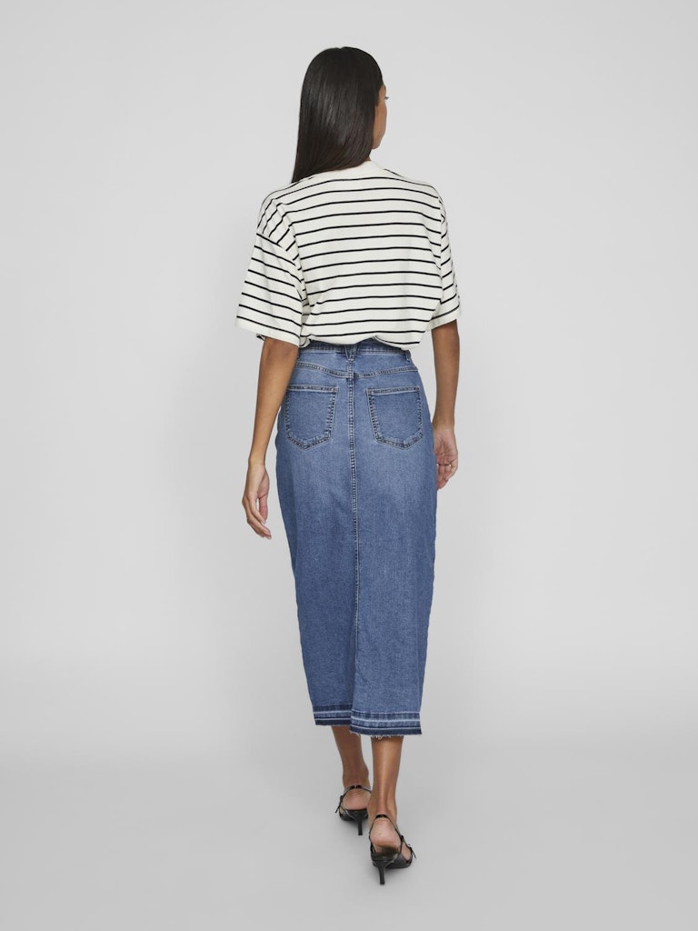Vila - Ray High-waist Ankle Denim Skirt - 14095168