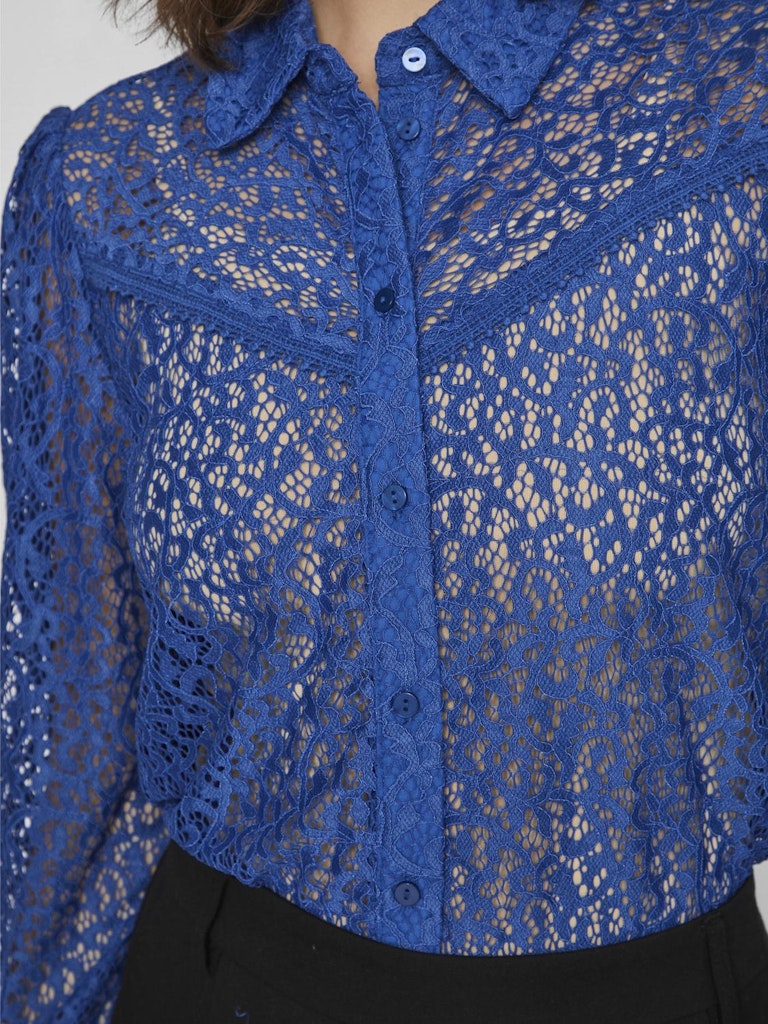 Vila - Glaze Longsleeved Lace Shirt - 14093633