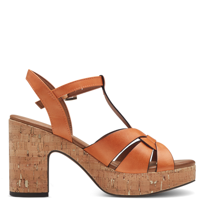 Marco Tozzi - Cork Heeled Sandals - 28394