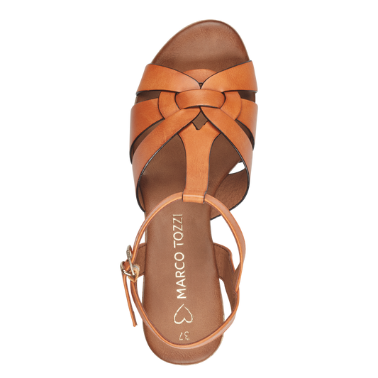 Marco Tozzi - Cork Heeled Sandals - 28394