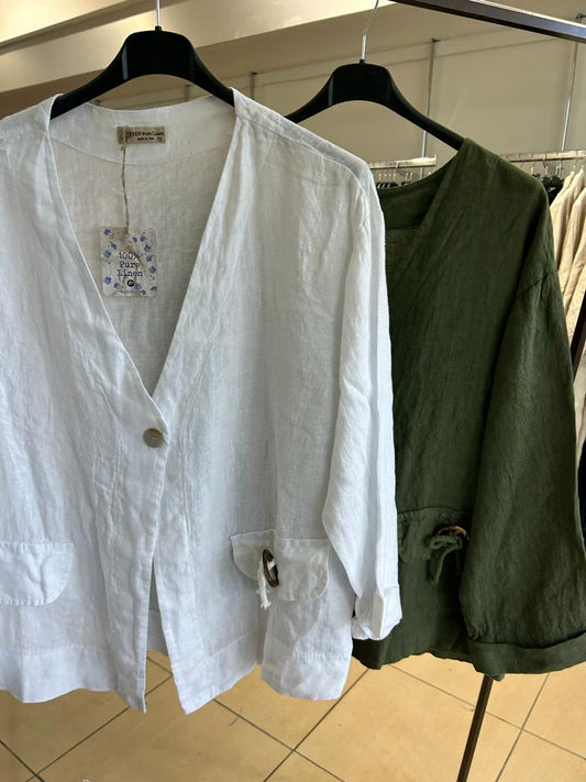 Lipstick - Linen Short Jacket - 12336