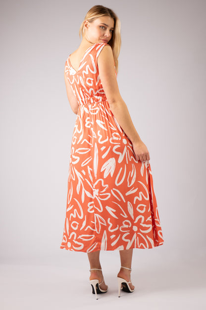 Zibi London - Saphir Long Shortsleeved Dress with Belt - 8002012