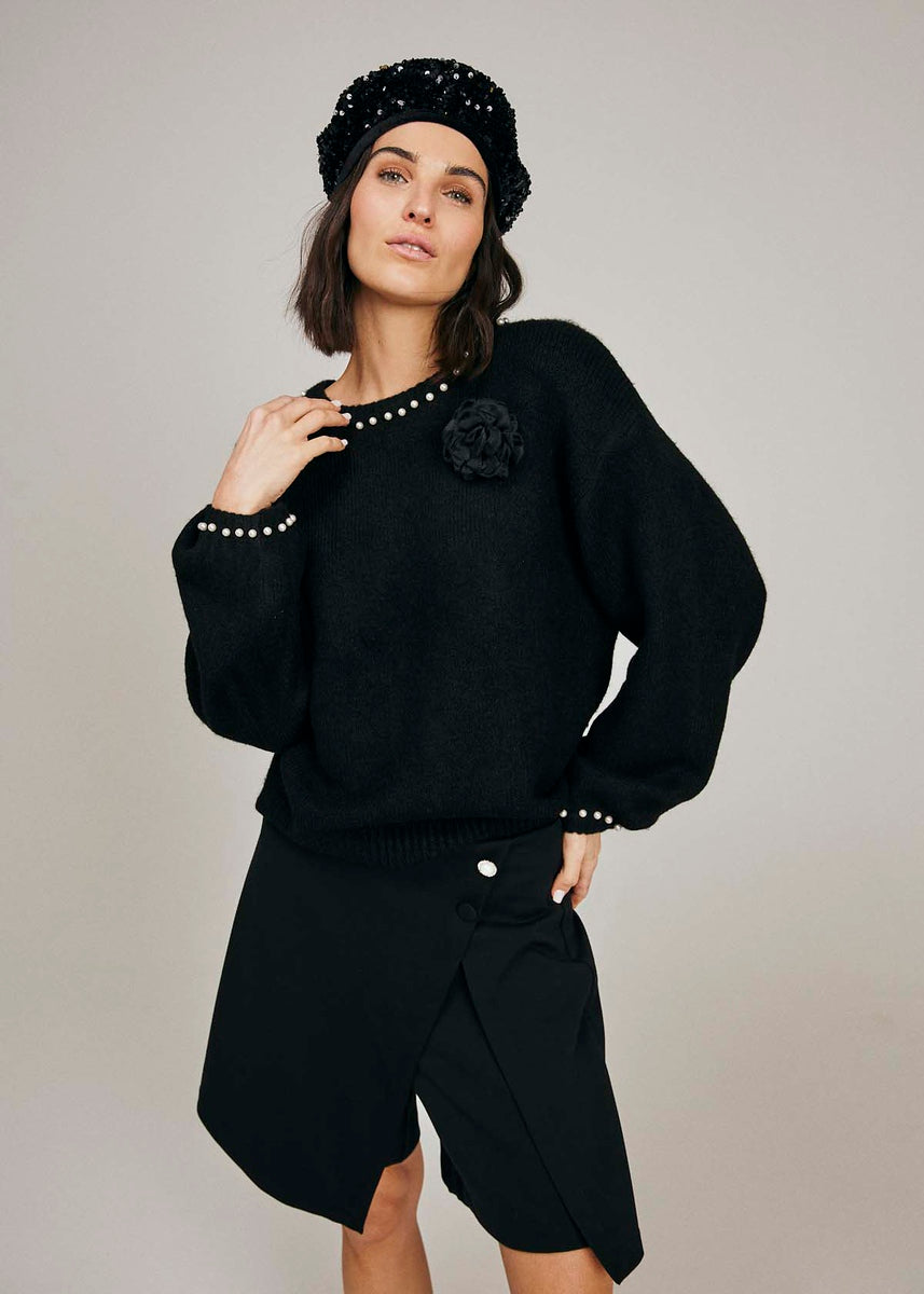 Freequent - Pullover Jumper with Pearls - 203244