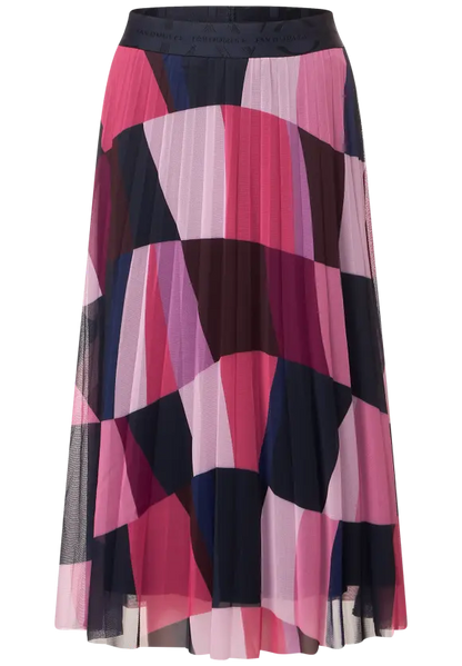 Street One - Midi Mesh Print Skirt - 361355