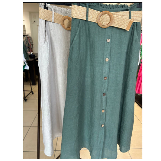 Lipstick - Linen Skirt - 5608