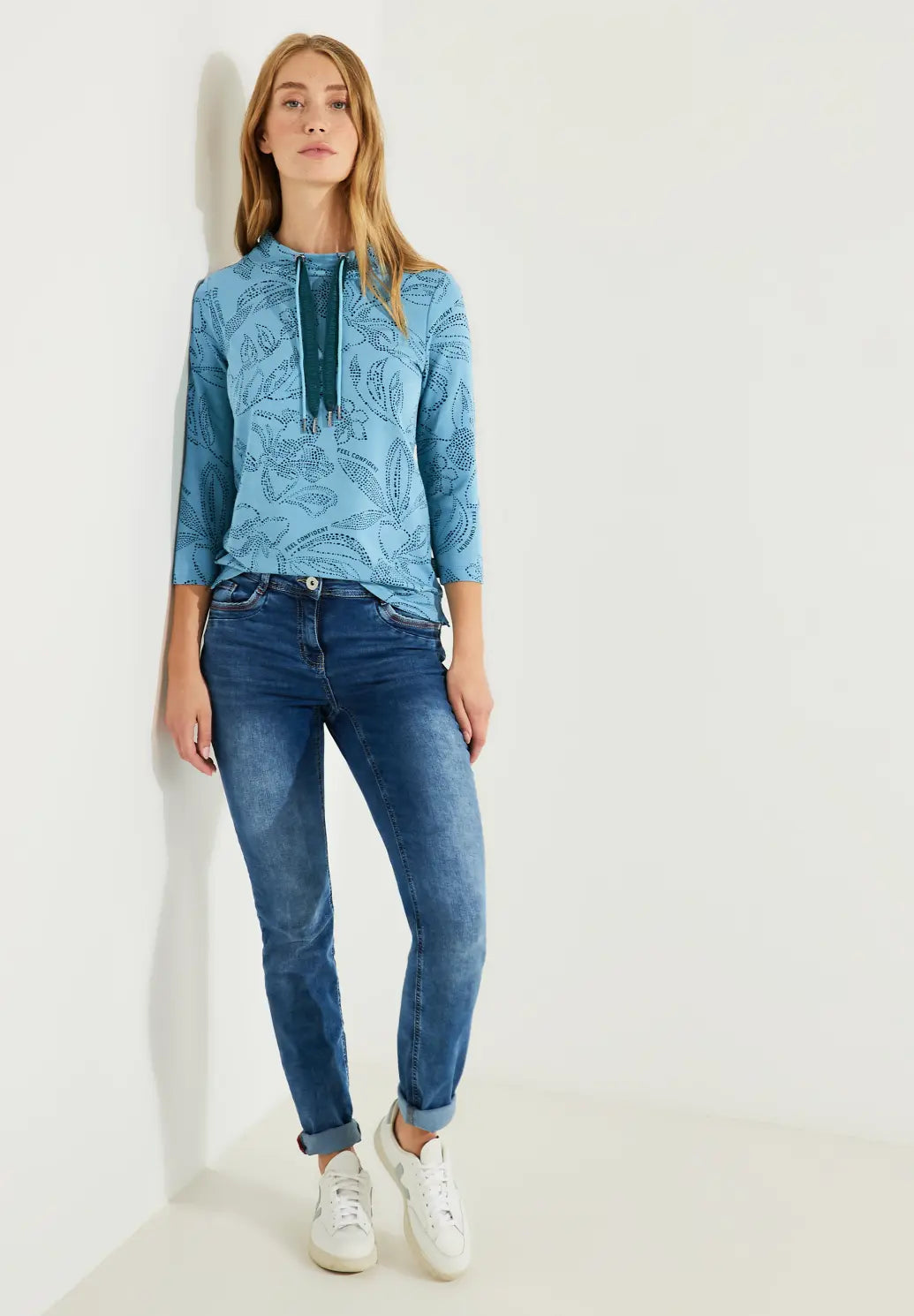 Cecil - High Collared Top - 320338