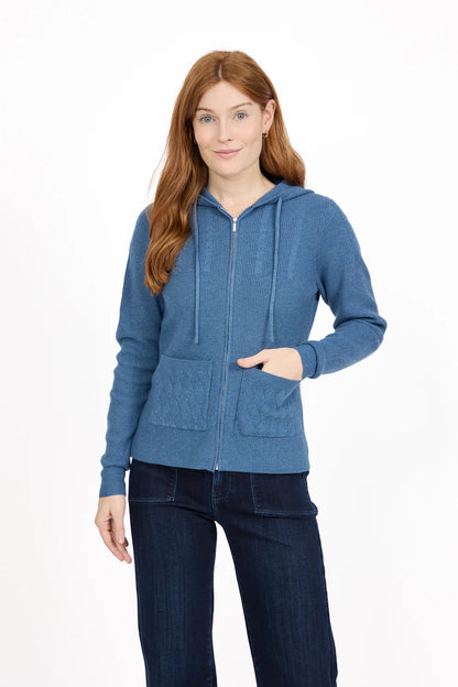 Mudflower - Hooded cardigan - Mud 26mf-303