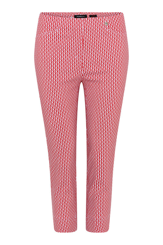 Robell - Printed Crop Trousers - 51636P