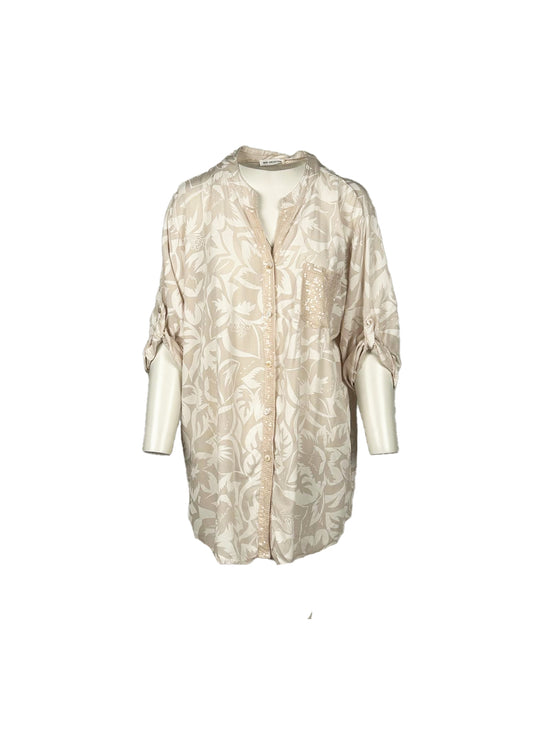 Lipstick - White Print Blouse - 80928/2