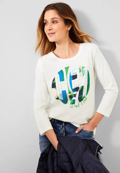 Cecil - Circle Front Print Top - 319111
