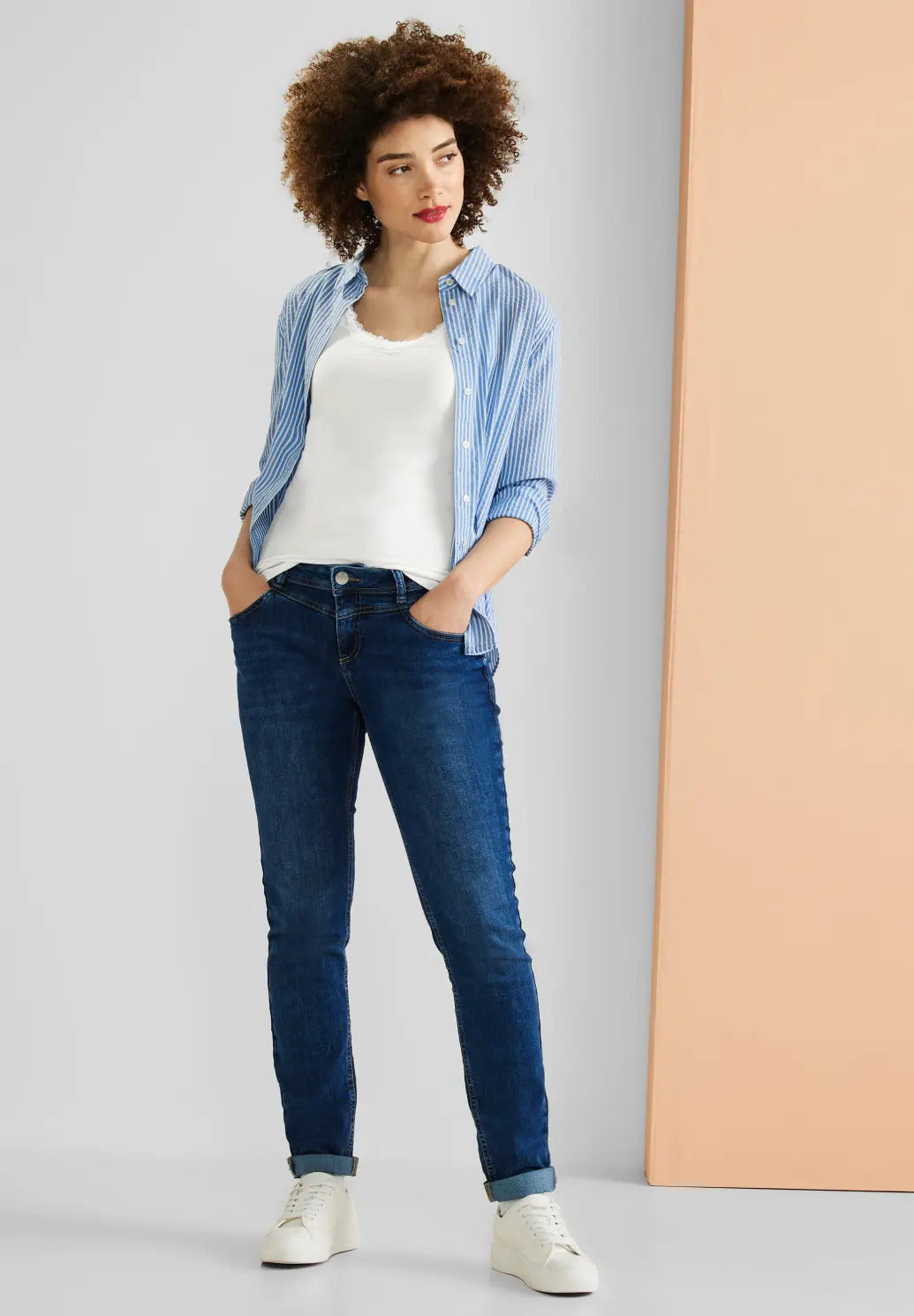 Street One - Top with Lace Tape - 319386